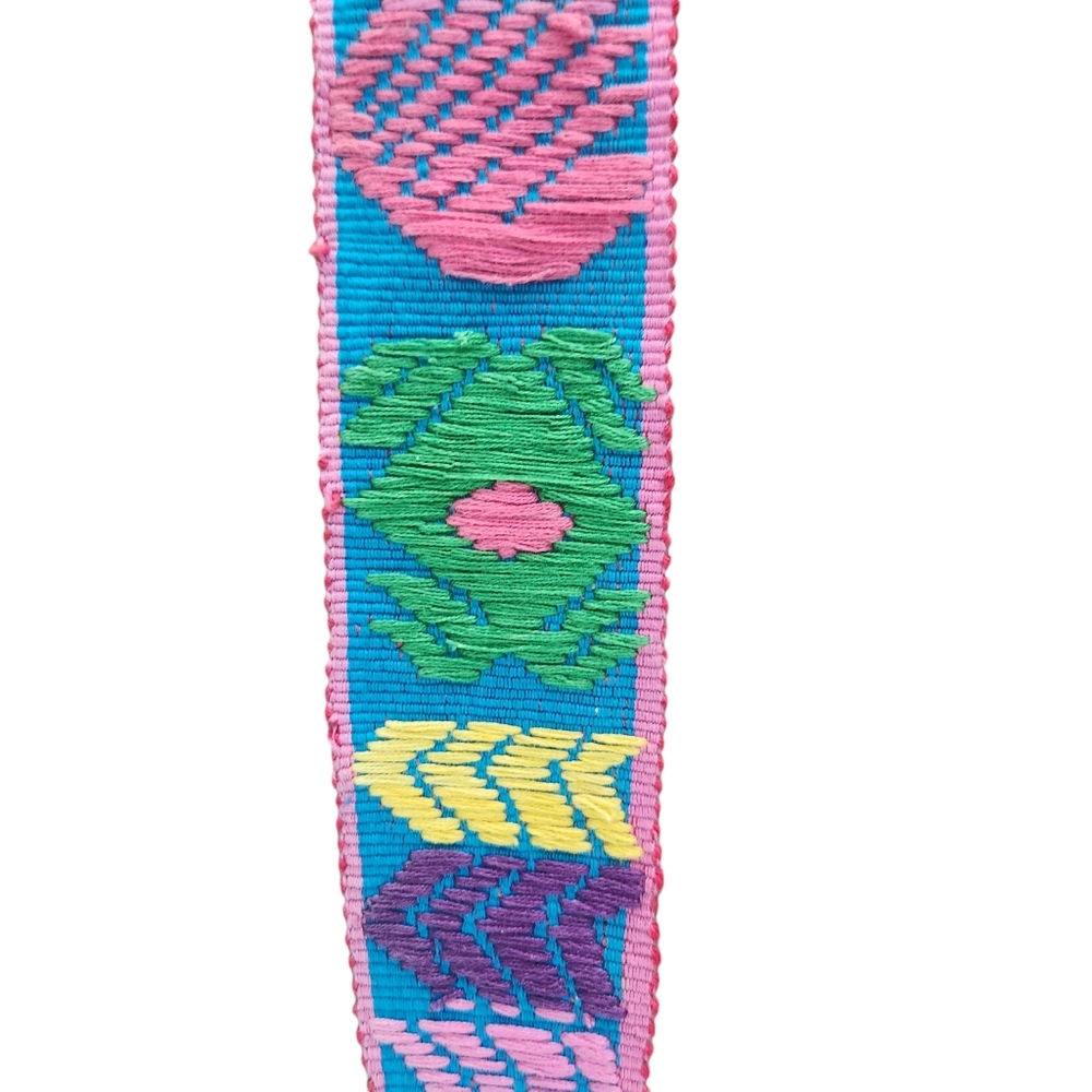 Vintage Central American Handmade Multicolor Belt/Guitar Strap. - Picture 5 of 12